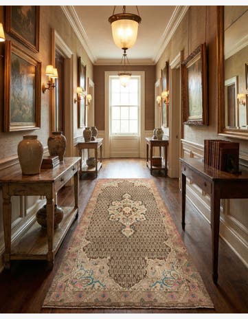 4' 9 x 11' 6 Arak Wool Runner Rug