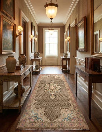 4' 9 x 11' 6 Arak Wool Runner Rug