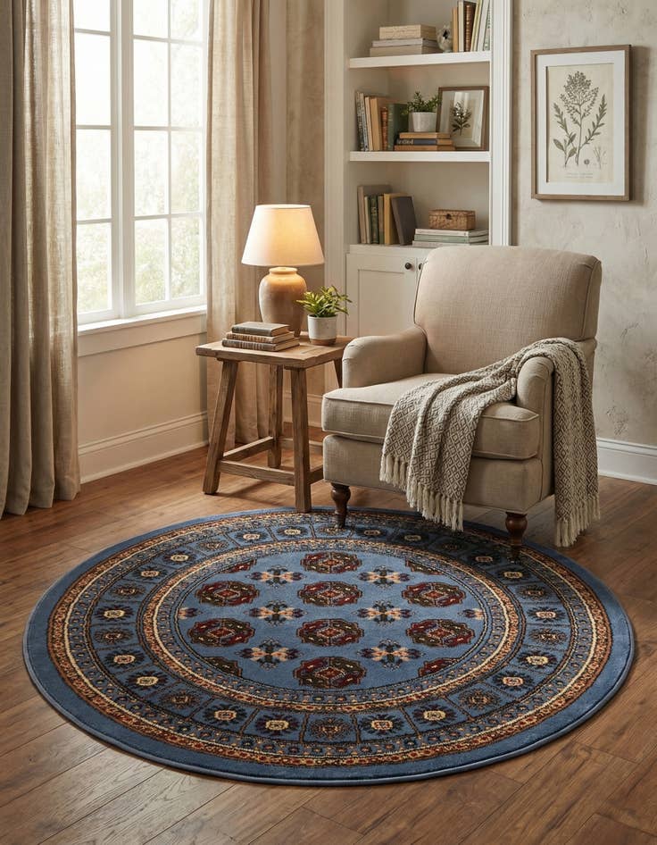 Detail image of  3' x 3' Bokhara Round Rug