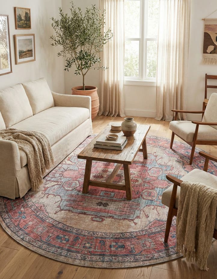 10' 6 x 10' 6 Washable Maahru Round Rug