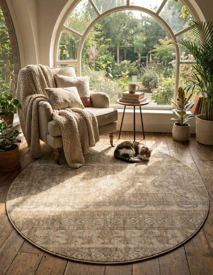 Detail image of  7' x 7' Oregon Round Rug