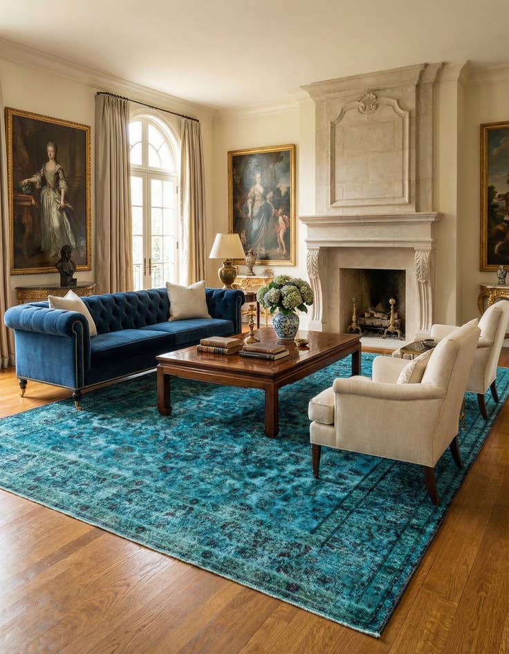 Detail image of 9' 11 x 12' 11 Vintage Royal Wool Rug