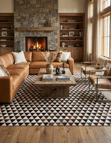 8' x 10' 1 Cowhide Stocks Rug