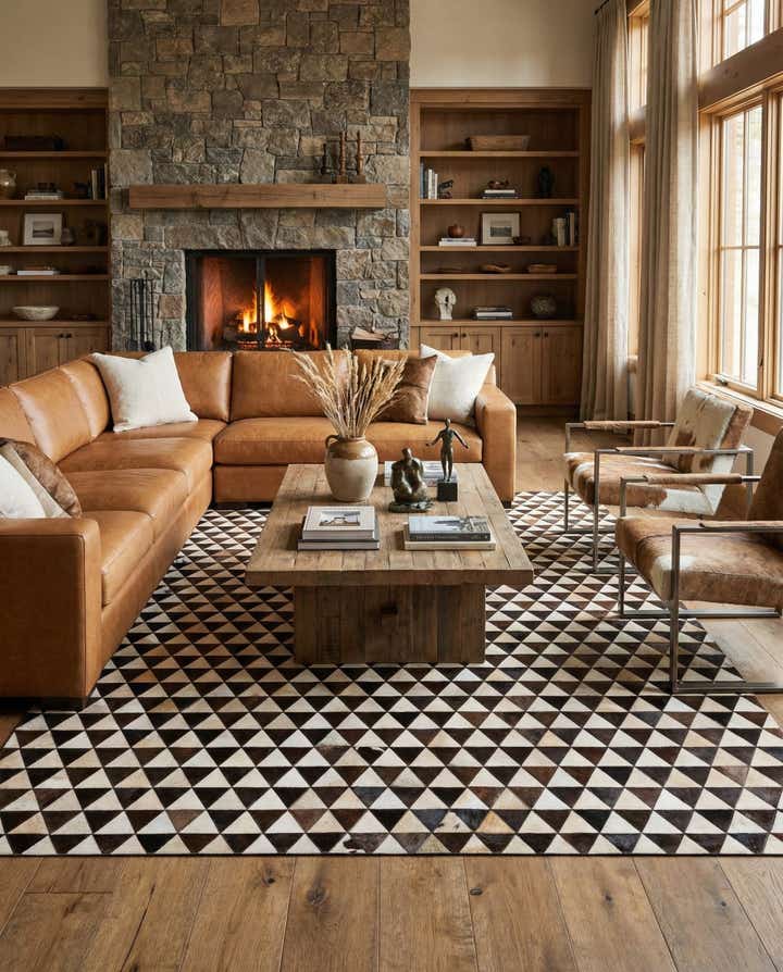 8' x 10' 1 Cowhide Stocks Rug