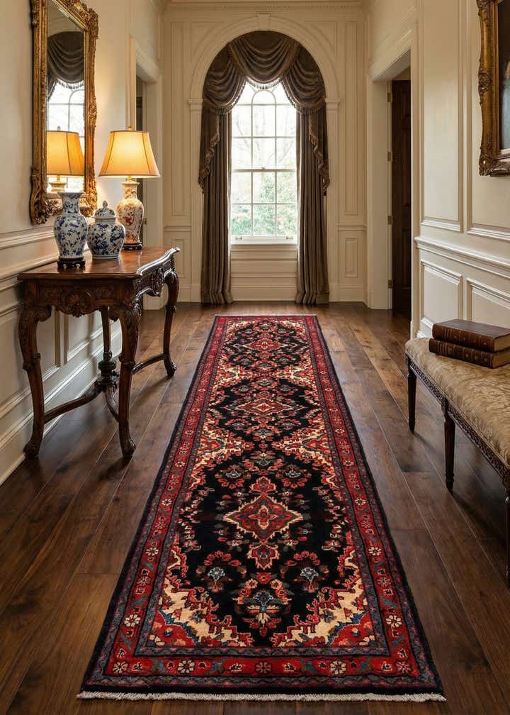 3' 5 x 13' 9 Mahal Wool Runner Rug