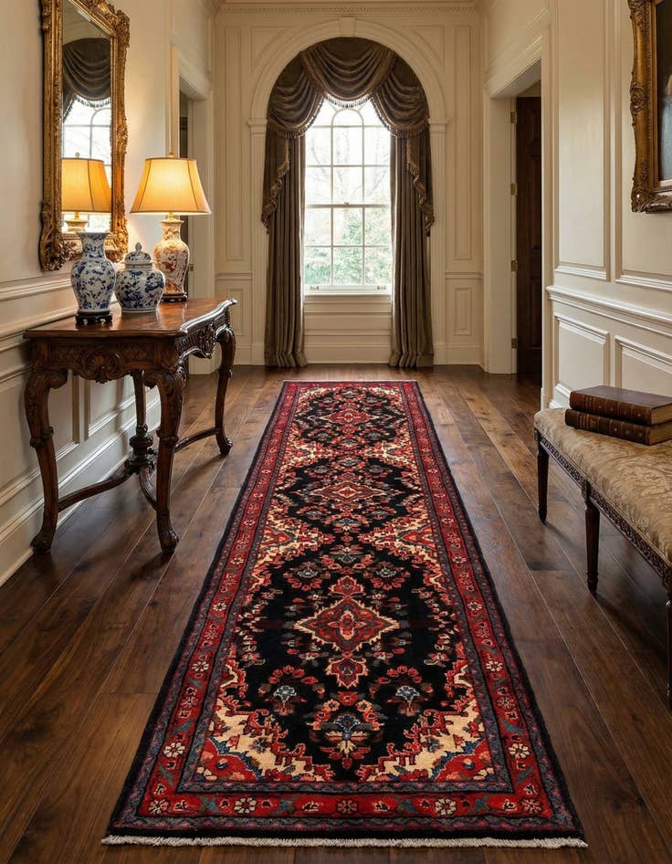 Detail image of 3' 5 x 13' 9 Mahal Wool Runner Rug