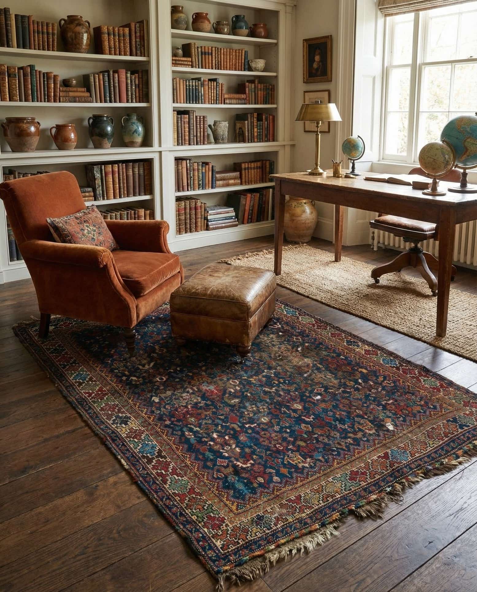 4' 1 x 5' 10 Hand Knotted Shirvan Persian Wool Rug