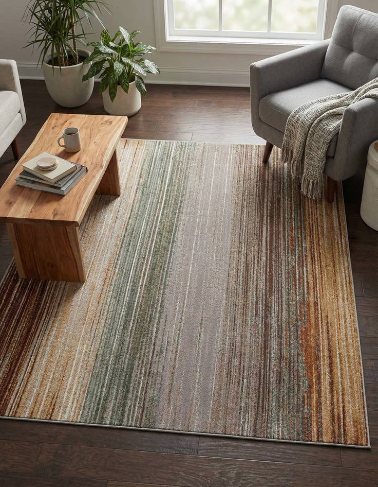 Detail image of  4' x 6'  Washable Modern Indoor / Outdoor Rug