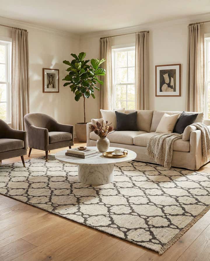 6' 7 x 9' 9 Hand Knotted Darya Wool Rug