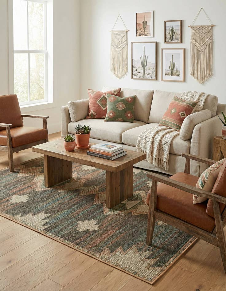 Detail image of 6' x 9'  Washable Baja Indoor / Outdoor Rug