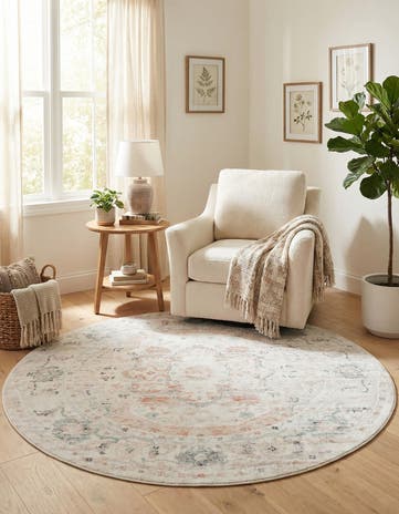 7' x 7' Madeline Vintage Round Rug
