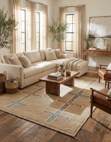 8' x 10' 5 Hand Knotted Moroccan Wool Rug