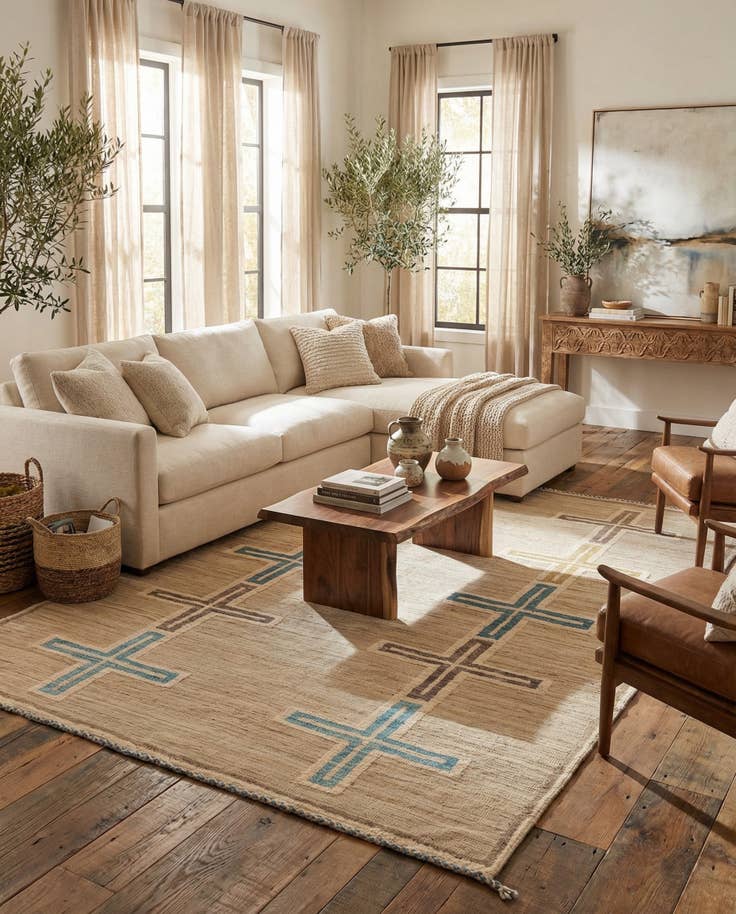 Detail image of 8' x 10' 5 Hand Knotted Moroccan Wool Rug