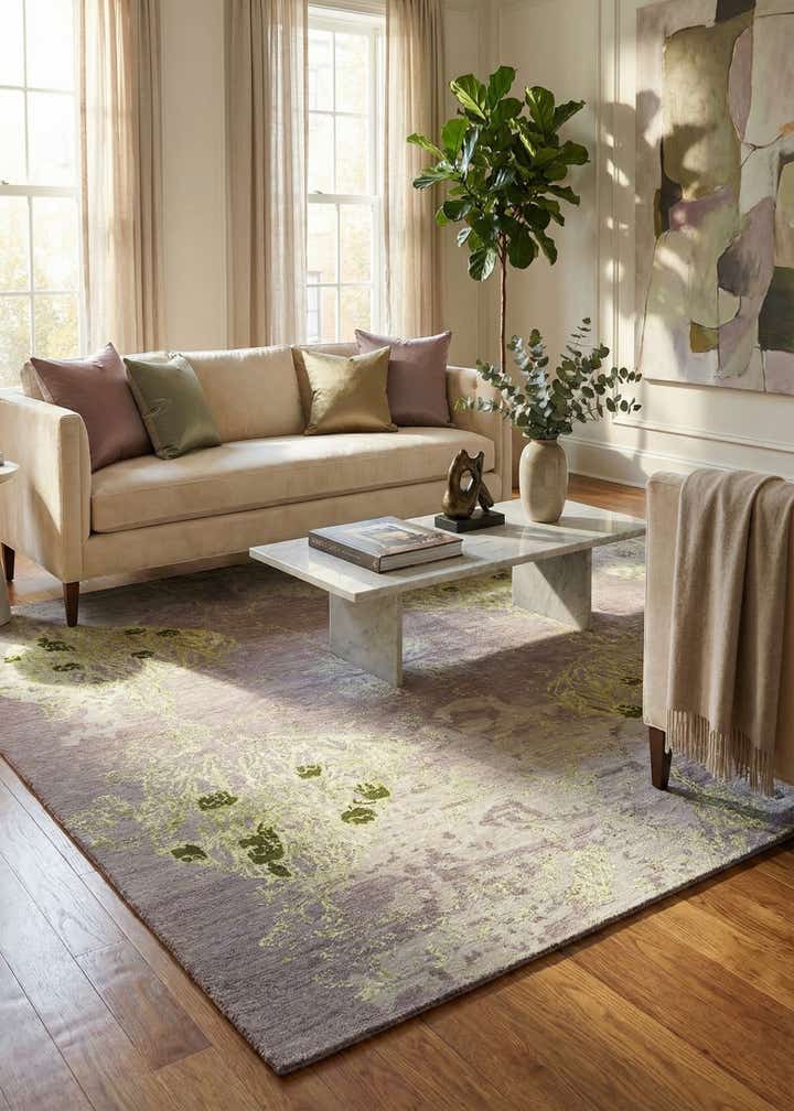 6' 9 x 9' 7 Hand Knotted Anar Rug
