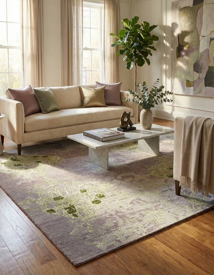 Detail image of 6' 9 x 9' 7  Hand Knotted Anar Rug