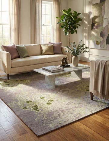 6' 9 x 9' 7 Hand Knotted Anar Rug