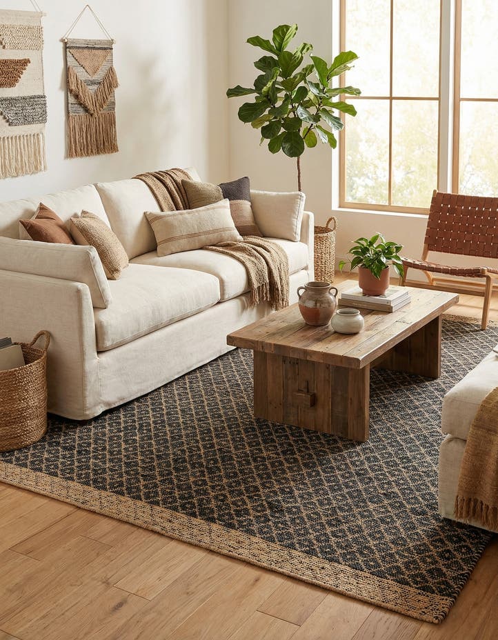 10' x 14' 1 Hand Woven Chindi Trellis Rug