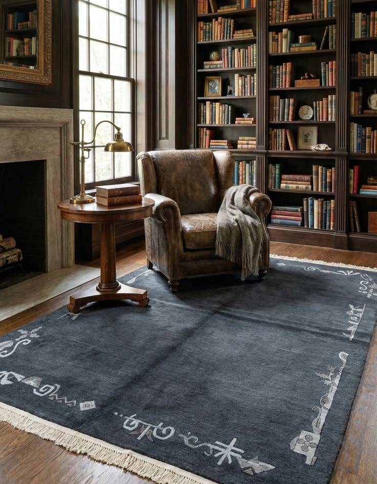 Detail image of 5' 8 x 8' 1  Hand Knotted Tibet Wool Rug