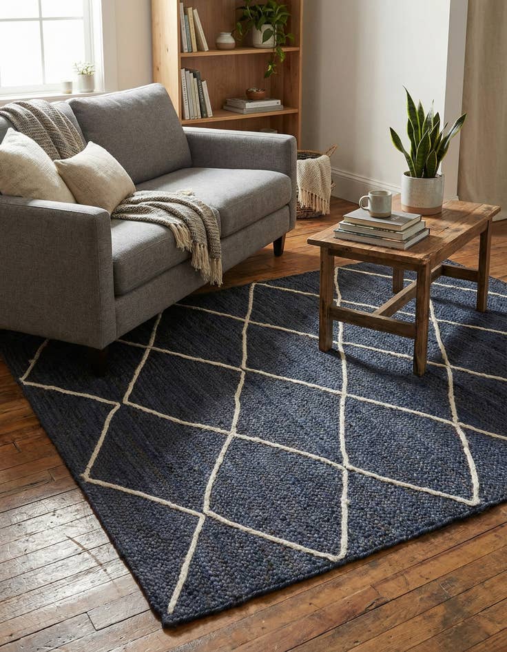 Detail image of  4' 1 x 6' 1  Hand Braided Jute Rug