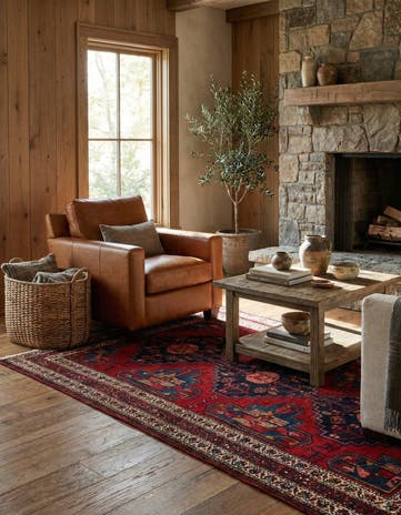 4' 2 x 6' 6 Ahar Wool Rug