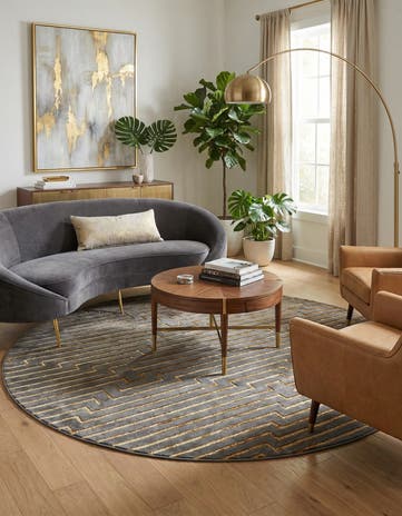 10' x 10' Vogue Geo Round Rug