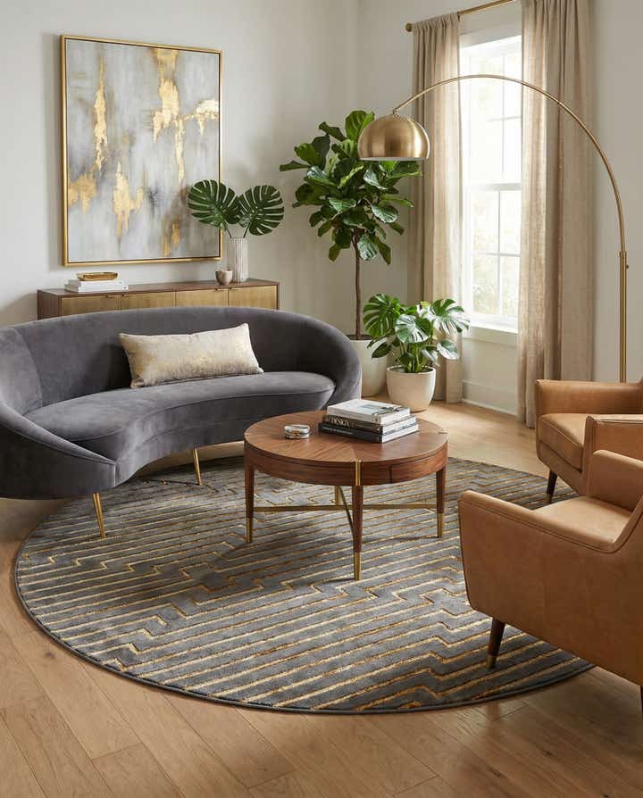 10' x 10' Vogue Geo Round Rug