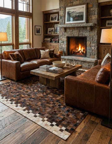 4' 11 x 8' 1 Cowhide Stocks Rug