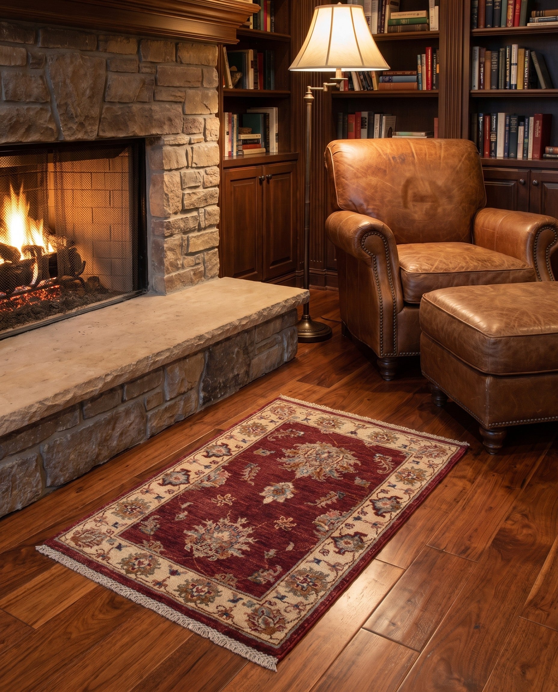 2' x 3' 2 Hand Knotted Ziegler Rug