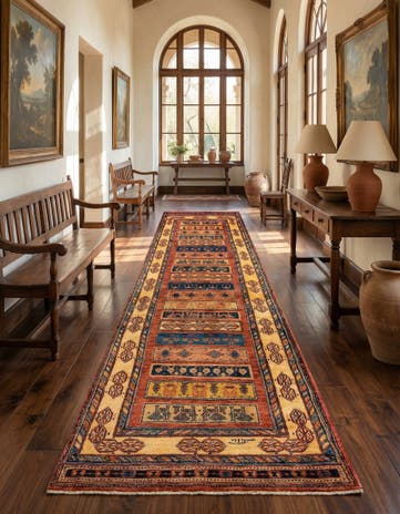 2' 9 x 9' 9 Luribaft Wool Runner Rug