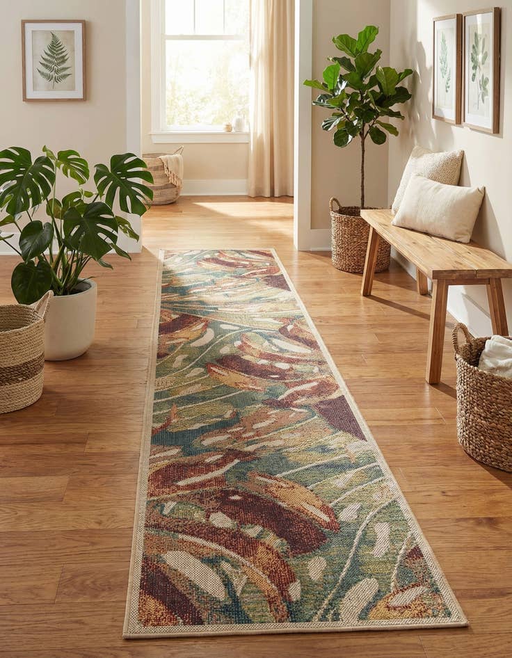 Detail image of  2' 7 x 13'  Washable Baja Indoor / Outdoor Runner Rug