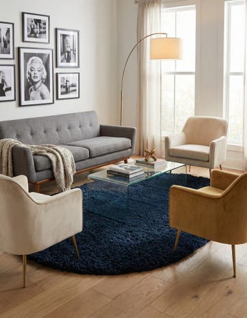Aegean Blue Marilyn Monroe&trade; Shag Oval Rug