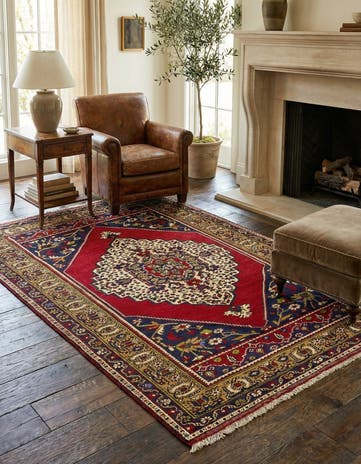 4' 4 x 7' 3 Hand Knotted Anatolian Wool Rug