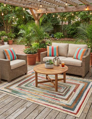 5' x 7' Easy-Clean Casablanca Indoor / Outdoor Rug