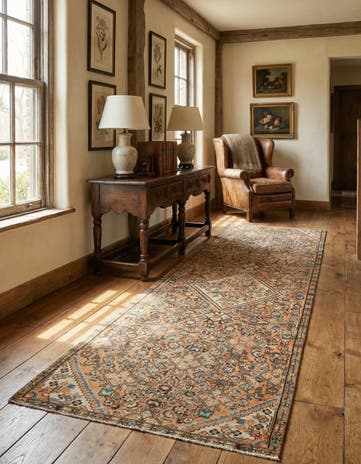 3' 11 x 10' 5 Hamedan Runner Rug