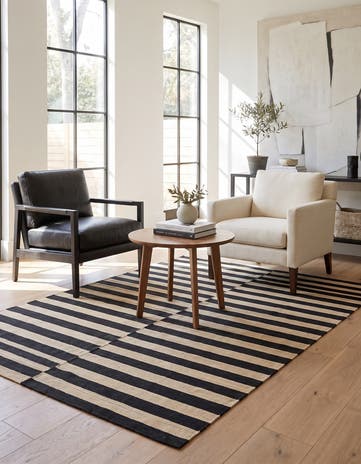 5' 4 x 6' 6 Hand Woven Kilim Modern Wool Square Rug