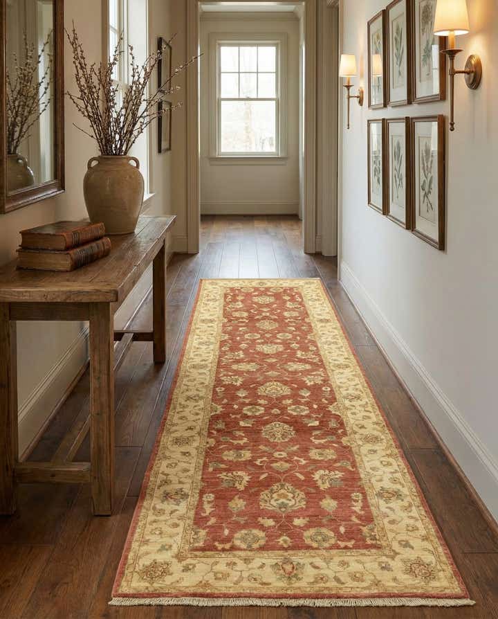 2' 10 x 9' 7 Hand Knotted Peshawar Ziegler Runner Rug