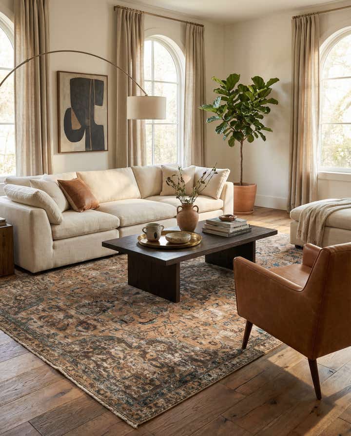 6' x 9' 2 Hand Knotted Ultra Vintage Persian Wool Rug