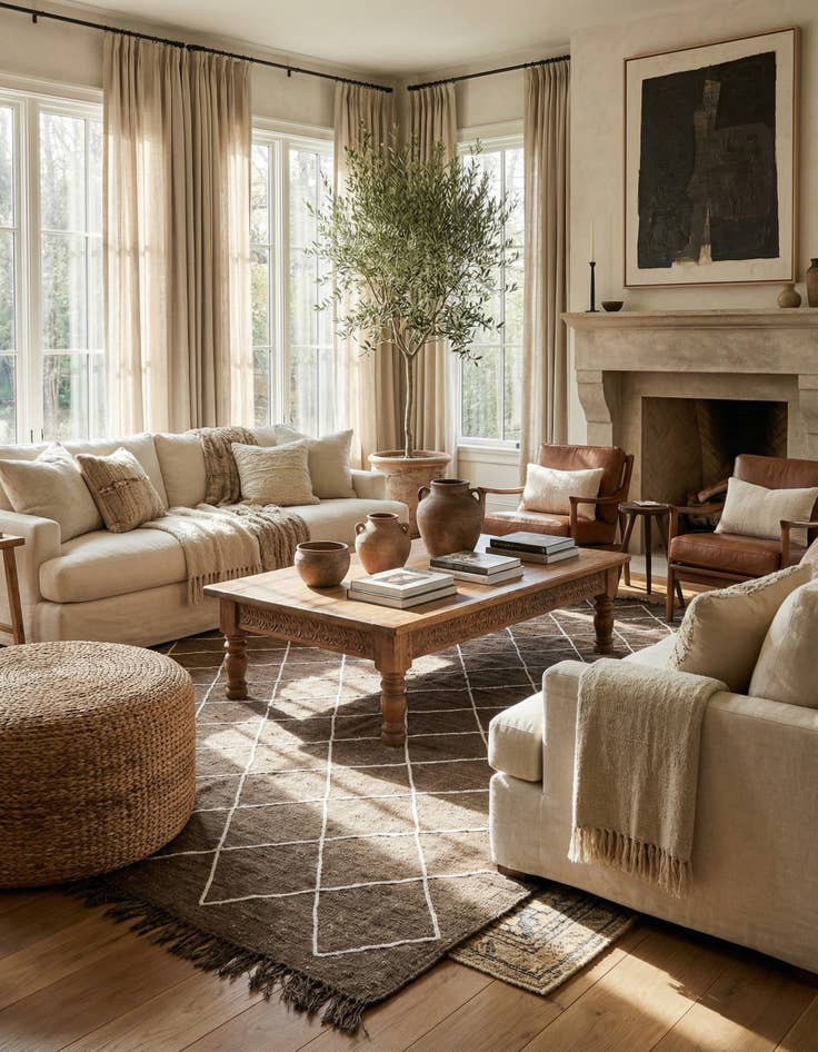 Detail image of 5' x 7' 8  Hand Knotted Moroccan Wool Rug