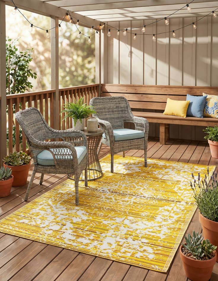 Detail image of 4' x 6' Easy-Clean Vista Breeze Indoor / Outdoor Rug