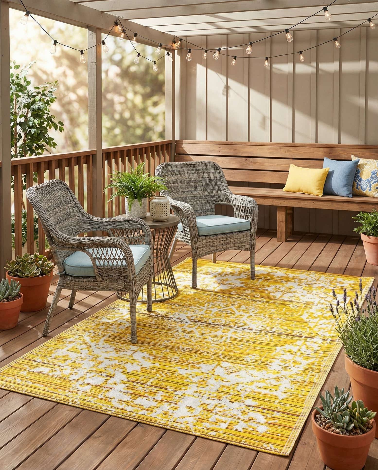 4' x 6' Easy-Clean Vista Breeze Indoor / Outdoor Rug