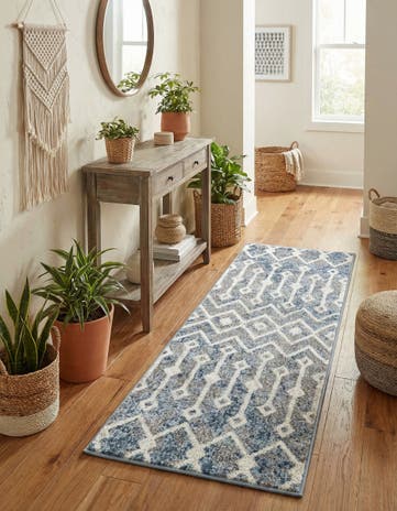 2' x 5' 3 Bohemian Trellis Runner Rug