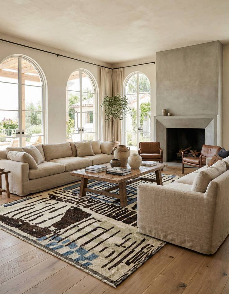 Detail image of 8' 1 x 10' 4  Hand Knotted Beni Marok Rug