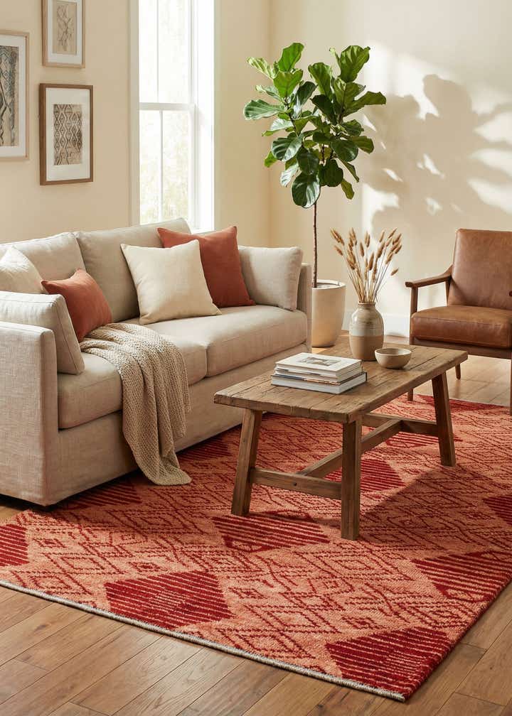 5' 10 x 8' 10 Hand Knotted Moroccan Wool Rug