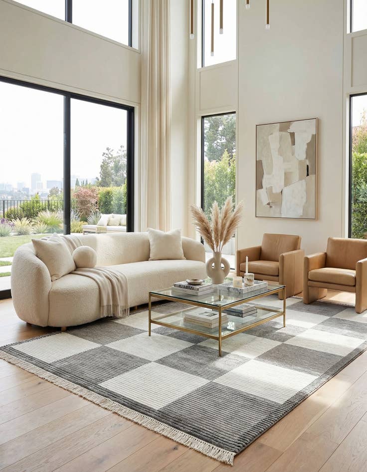 Detail image of  5' 6 x 7' 9  Hand Knotted Darya Wool Rug