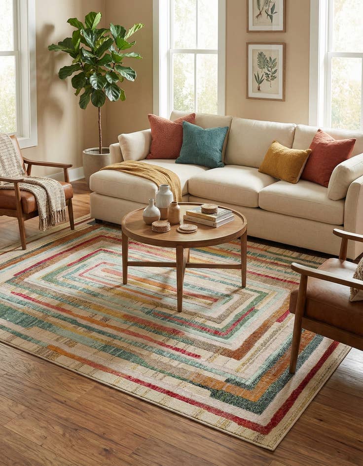 Detail image of  7' 10 x 10'  Washable Casablanca Indoor / Outdoor Rug