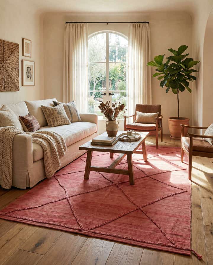 5' 8 x 7' 10 Hand Knotted Moroccan Wool Rug
