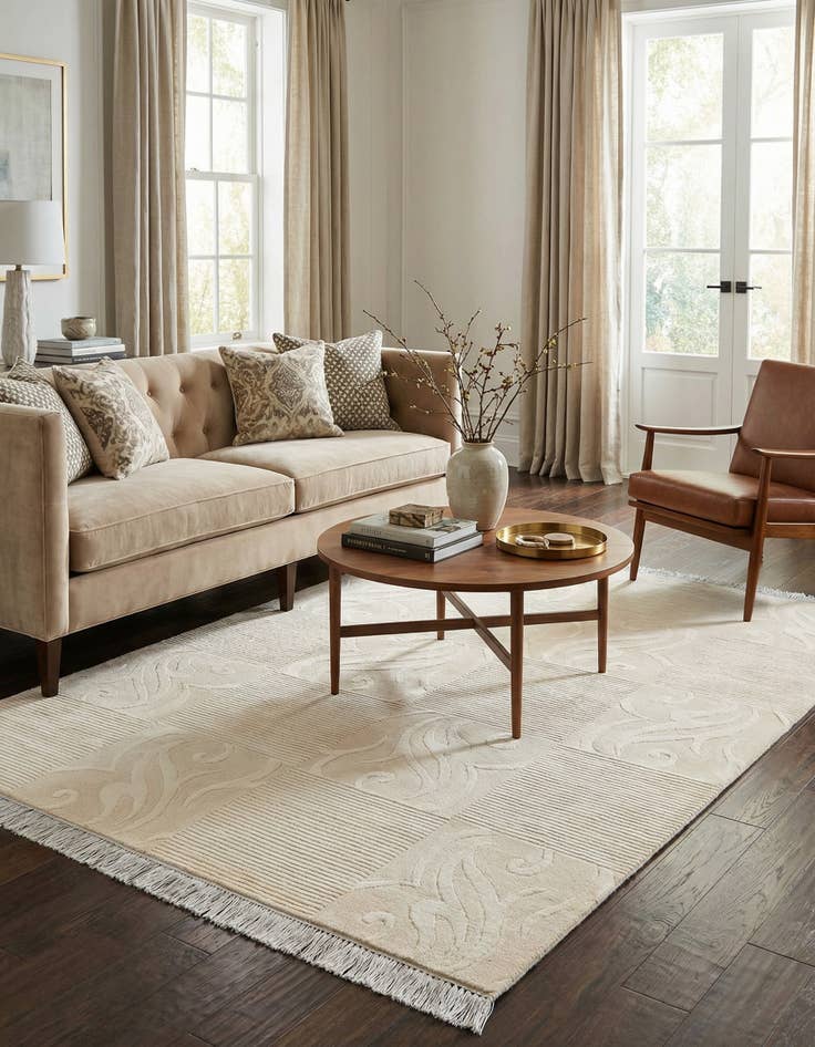 Detail image of 4' 9 x 6' 9  Hand Knotted Darya Wool Rug