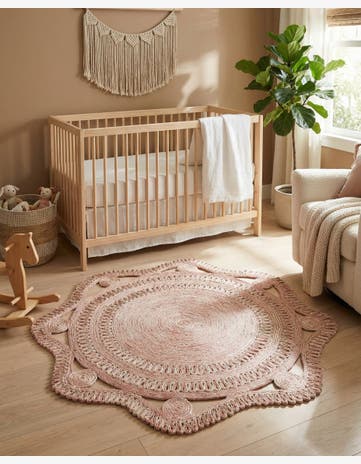 5' 1 x 5' 1 Handmade Braided Jute Round Rug