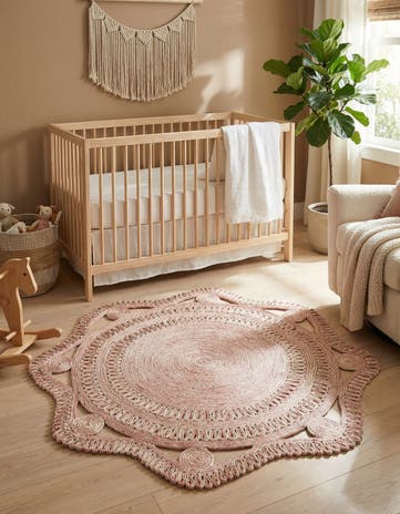 5' 1 x 5' 1 Handmade Braided Jute Round Rug