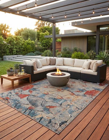 Easy-Clean Modern Indoor / Outdoor Rug